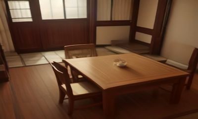 日本伦理片家庭场景配图，温暖室内光线下一家人围坐用餐，画面细腻温情